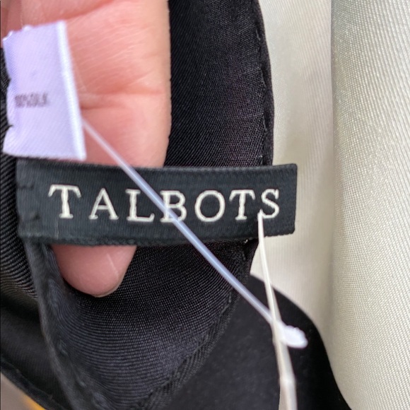 Talbots silk Floral Silk Scarf with Butterfly Design - Picture 3 of 5